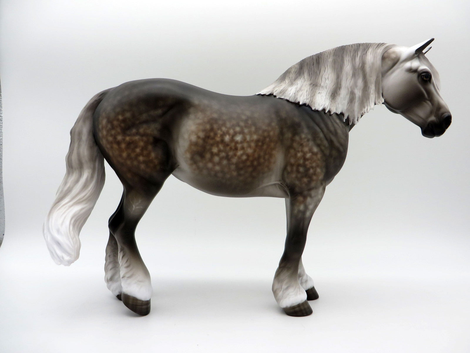 Sweet Treat-OOAK Dapple Grey Heavy Draft Mare Painted By Sheryl Leisure 6/14/21