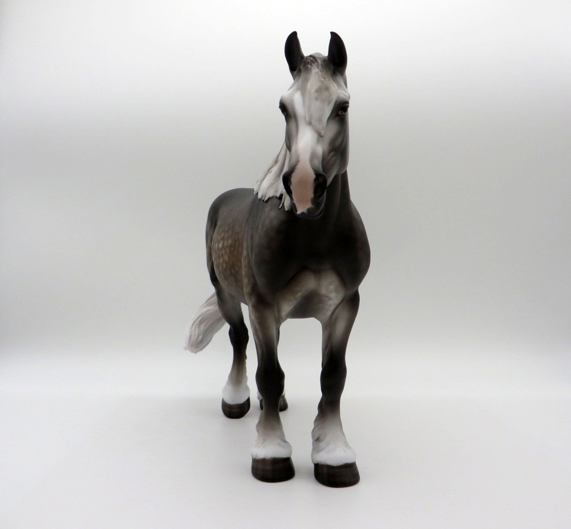 Sweet Treat-OOAK Dapple Grey Heavy Draft Mare Painted By Sheryl Leisure 6/14/21