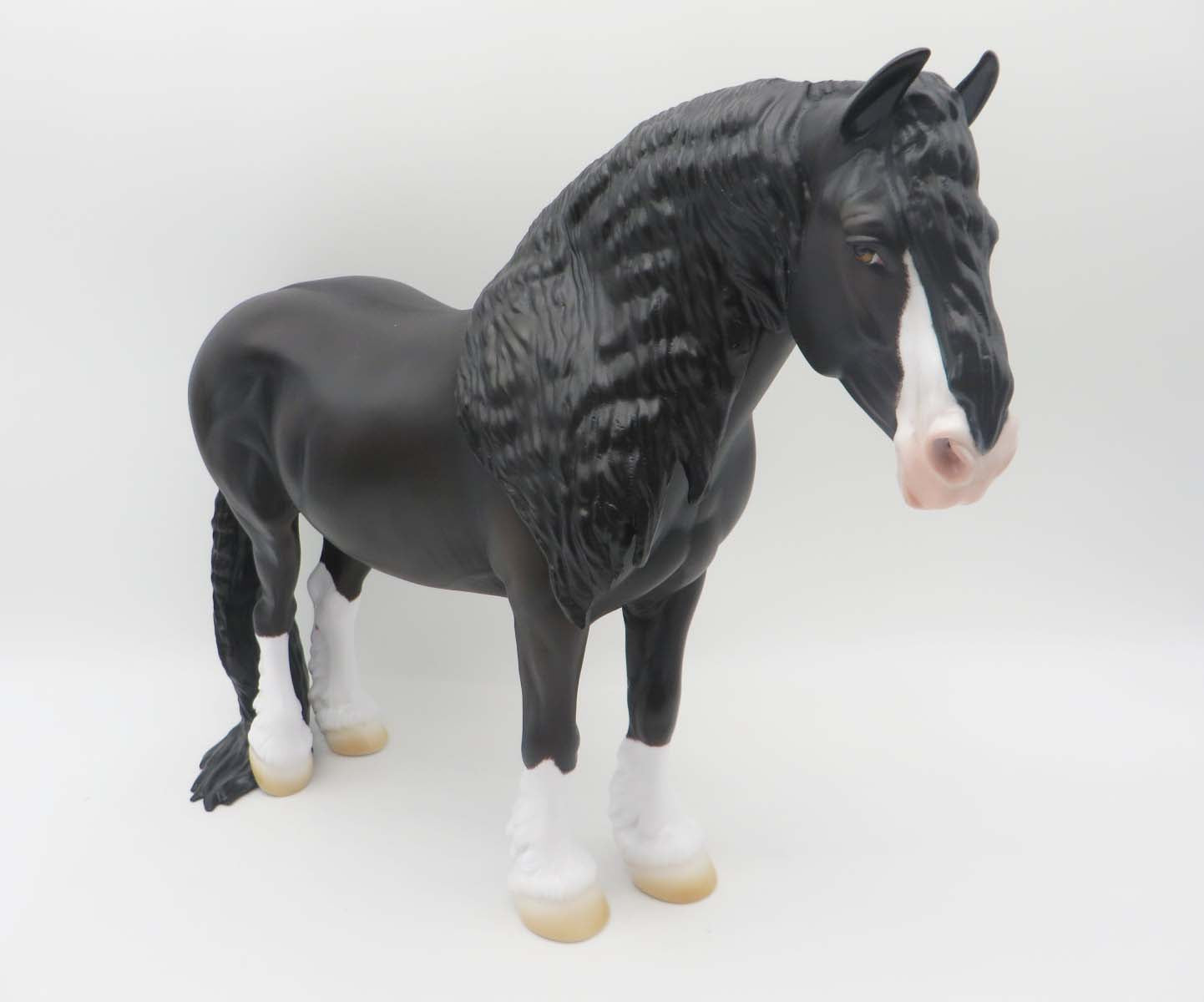 Sweet Blackberry Summer -OOAK Etched Sunburnt Black Heavy Draft Mare By Ashley Palmer- SHCF23