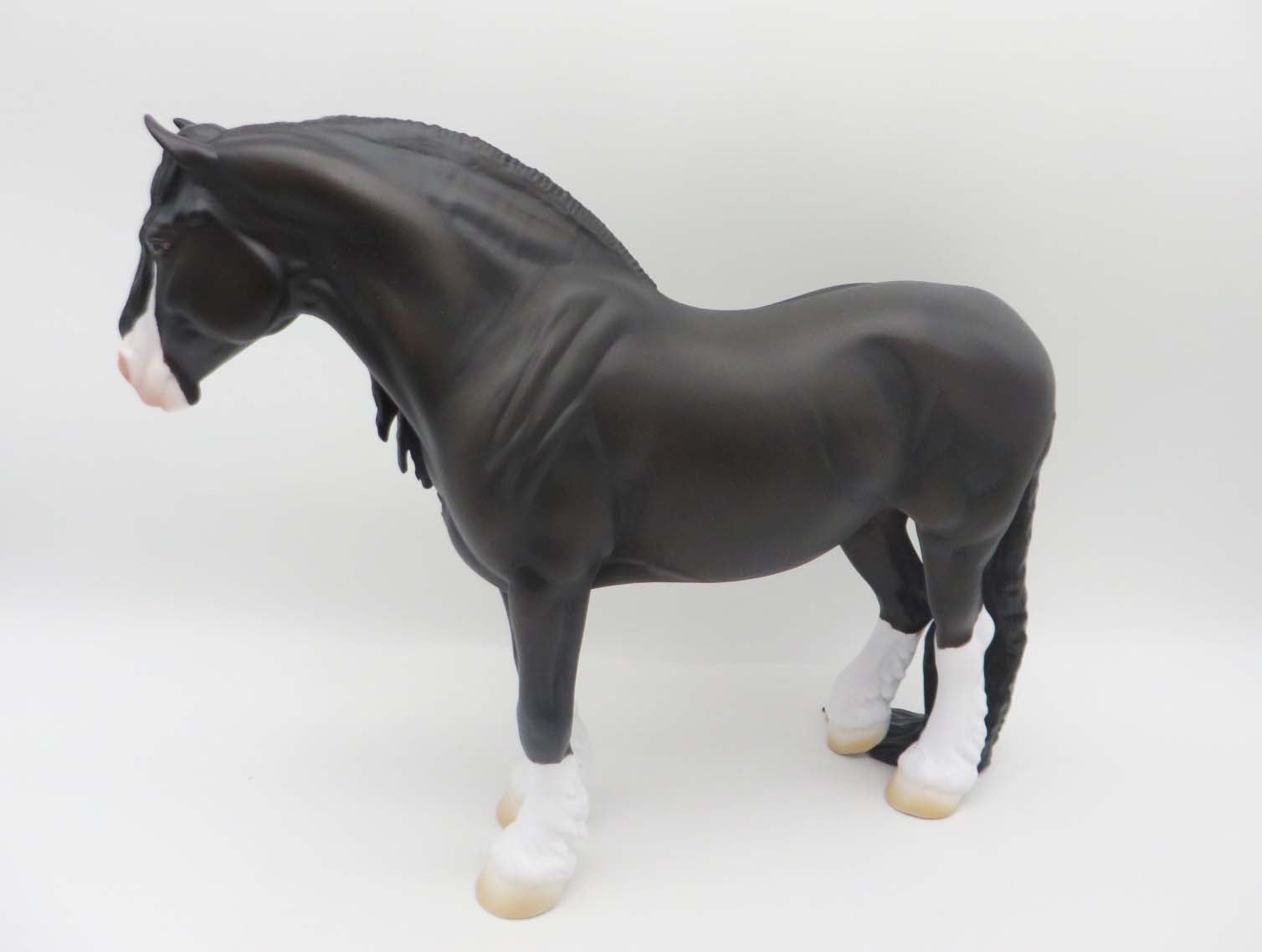 Sweet Blackberry Summer -OOAK Etched Sunburnt Black Heavy Draft Mare By Ashley Palmer- SHCF23