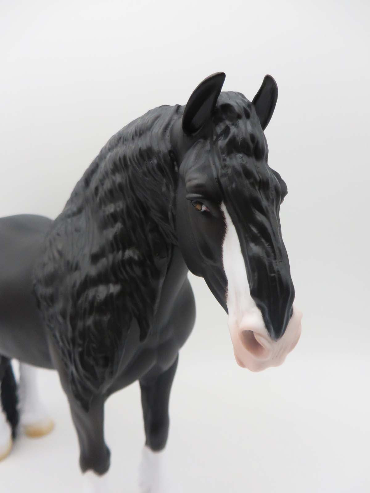 Sweet Blackberry Summer -OOAK Etched Sunburnt Black Heavy Draft Mare By Ashley Palmer- SHCF23
