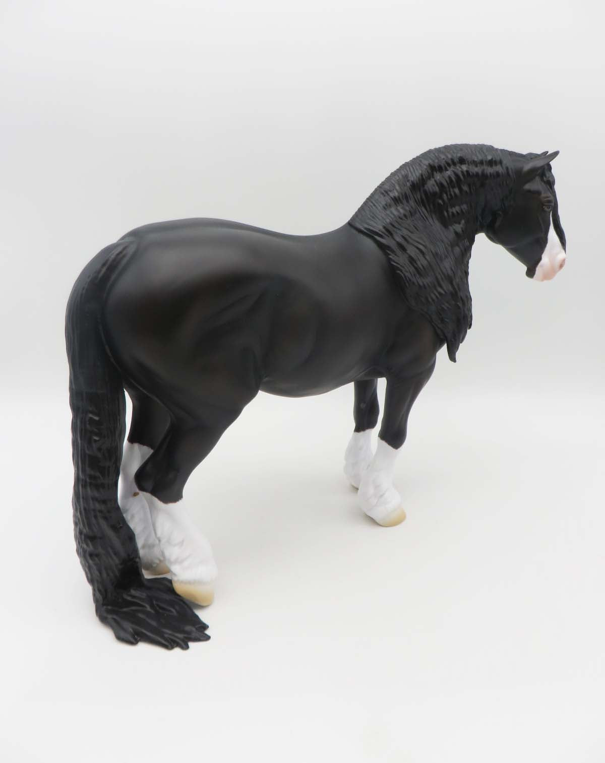 Sweet Blackberry Summer -OOAK Etched Sunburnt Black Heavy Draft Mare By Ashley Palmer- SHCF23
