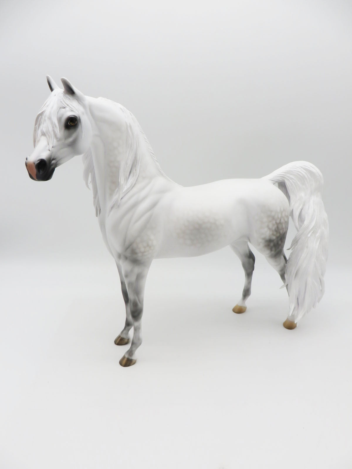 The Gray Lady Ghost - OOAK - BEST OFFER - Dapple Grey Arabian By Carrie Keller - MM22