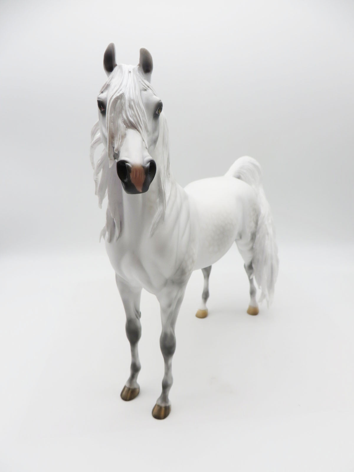 The Gray Lady Ghost - OOAK - BEST OFFER - Dapple Grey Arabian By Carrie Keller - MM22