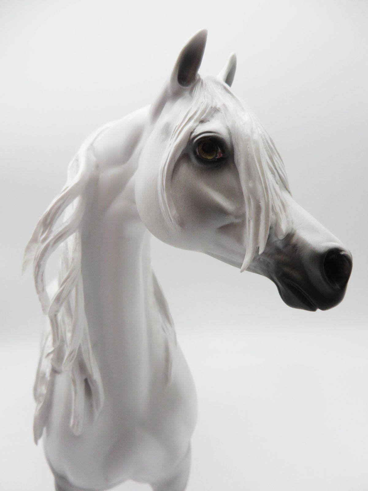 The Gray Lady Ghost - OOAK - BEST OFFER - Dapple Grey Arabian By Carrie Keller - MM22
