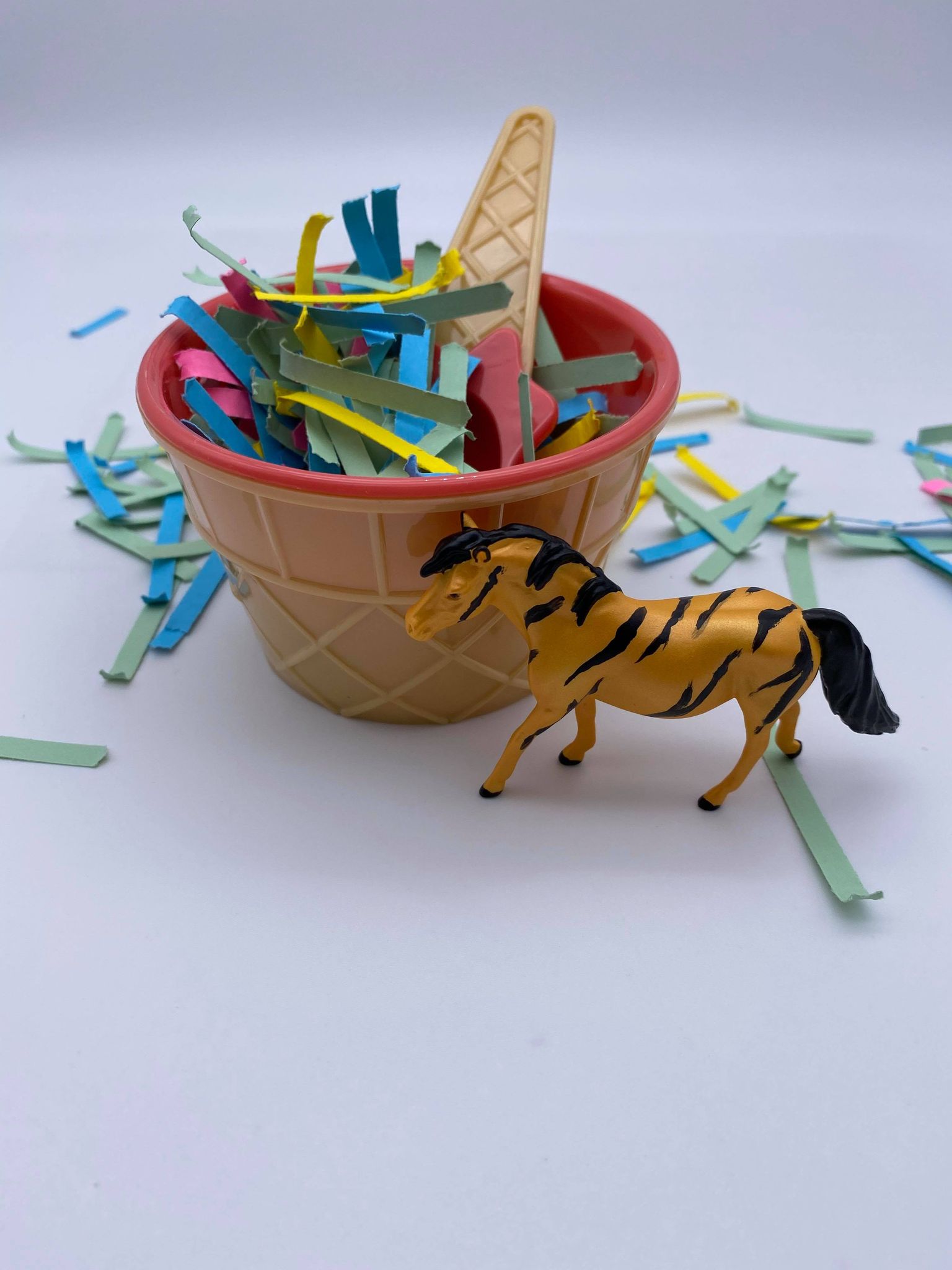 Tiger Tail-OOAK Pony Chip Painted By Ellen Robbins  NICM-7/23/21