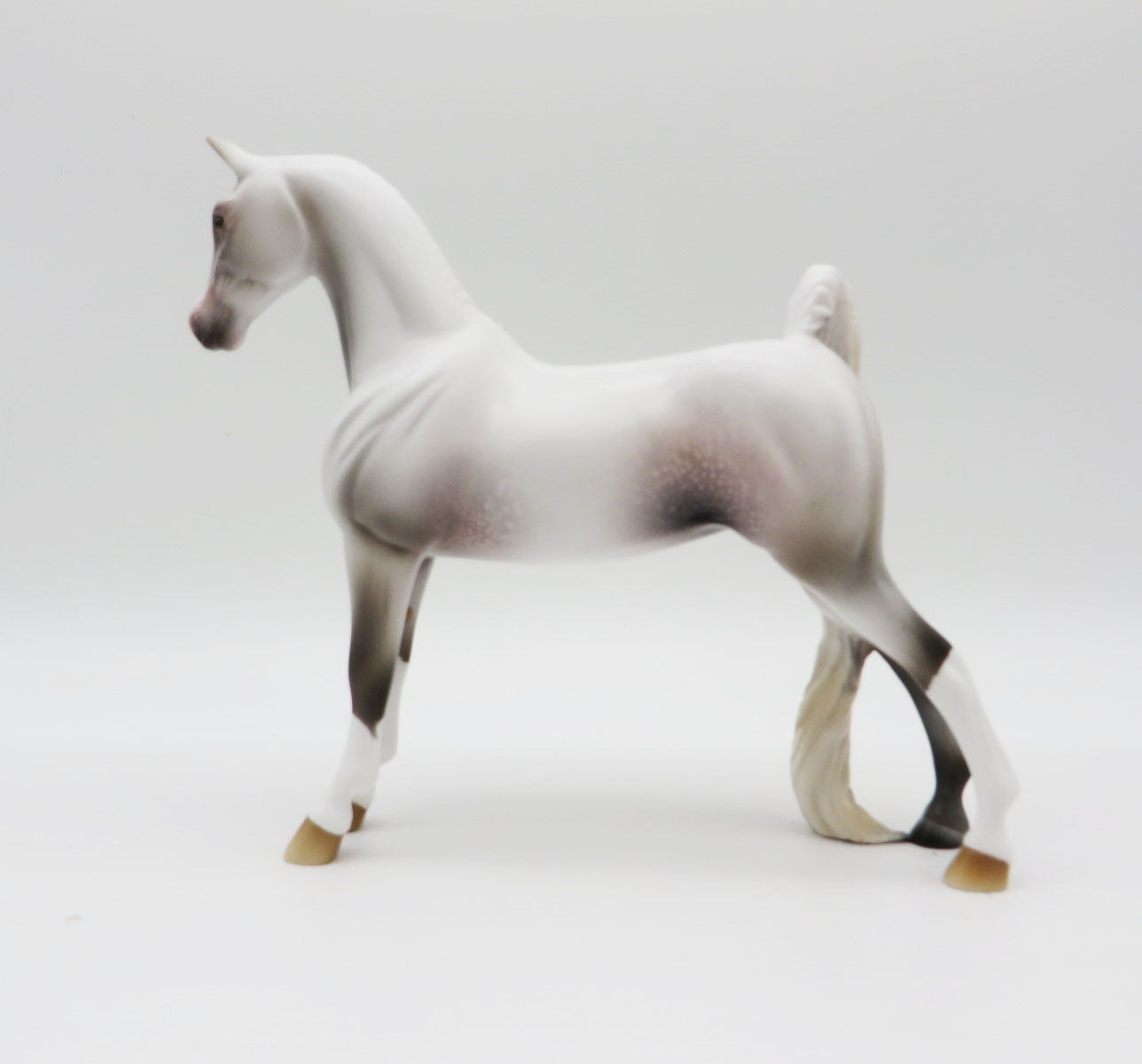 TWIGHLIGHT MOON - OOAK MOTTLED GREY PEBBLE SADDLEBRED BY ASHLEY PALMER LHS 22