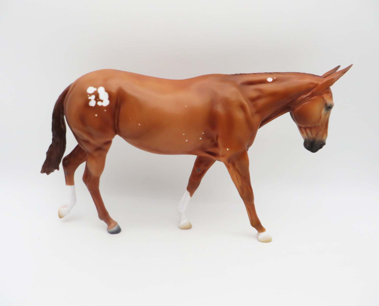 Tallulah - OOAK - Chestnut Mule with Birdcatcher Spots By Ashley Palmer - P&C 23