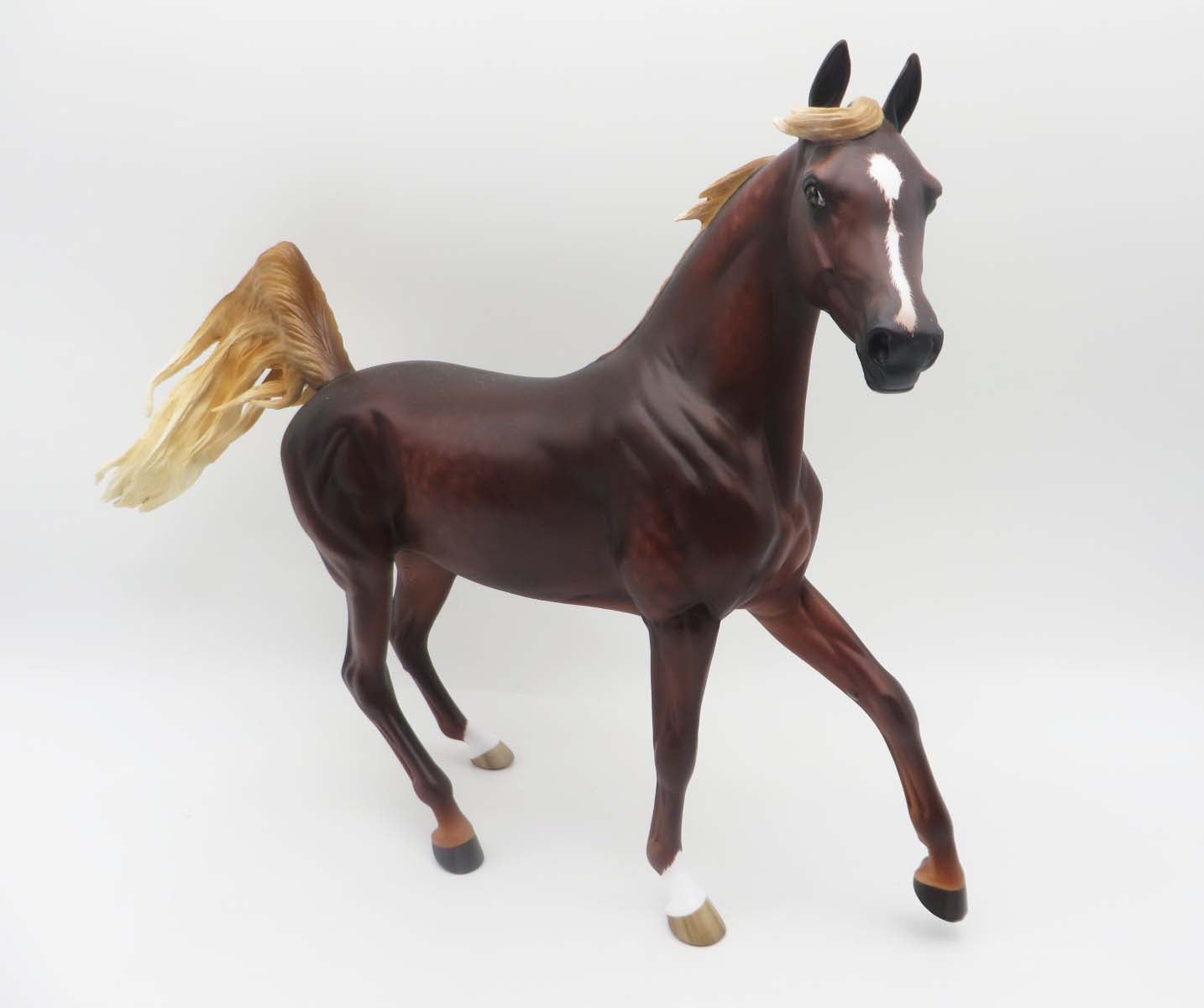 Tanana-OOAK Dark Dapple Sorrel Arabian Mare by Sheryl Leisure-Best Offer 4/24/23