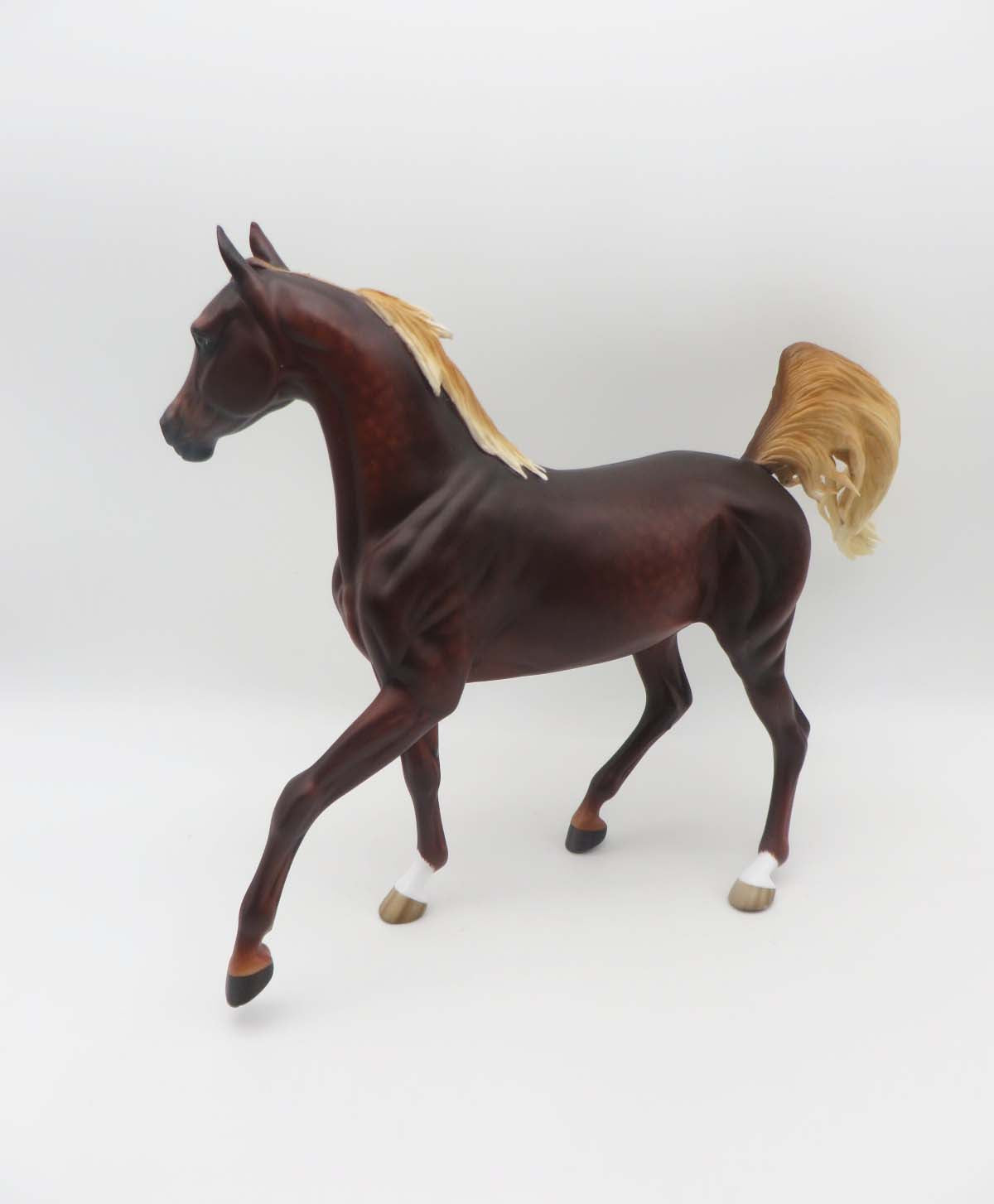 Tanana-OOAK Dark Dapple Sorrel Arabian Mare by Sheryl Leisure-Best Offer 4/24/23