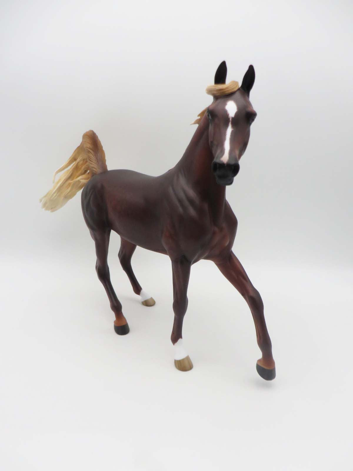 Tanana-OOAK Dark Dapple Sorrel Arabian Mare by Sheryl Leisure-Best Offer 4/24/23