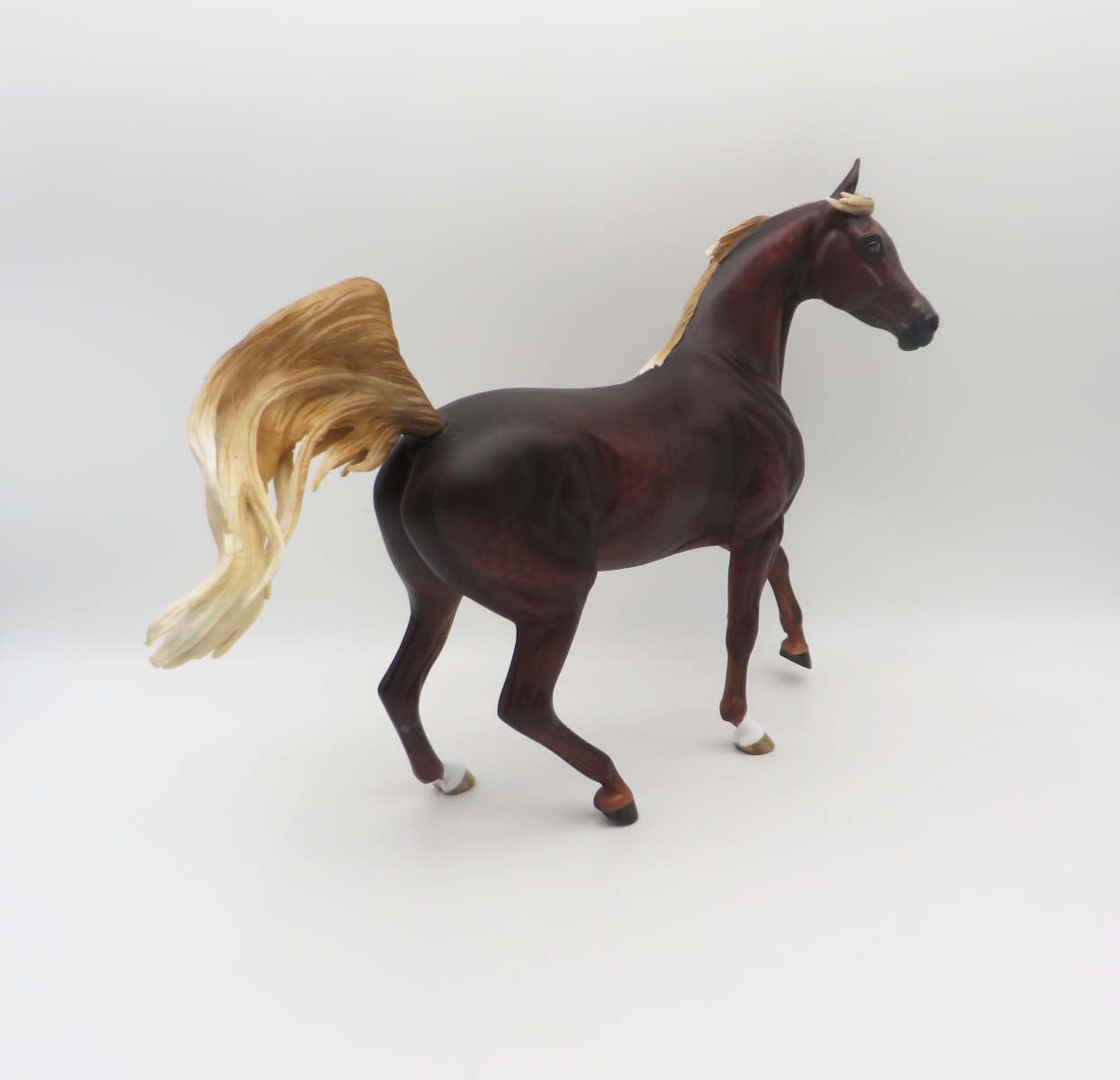 Tanana-OOAK Dark Dapple Sorrel Arabian Mare by Sheryl Leisure-Best Offer 4/24/23