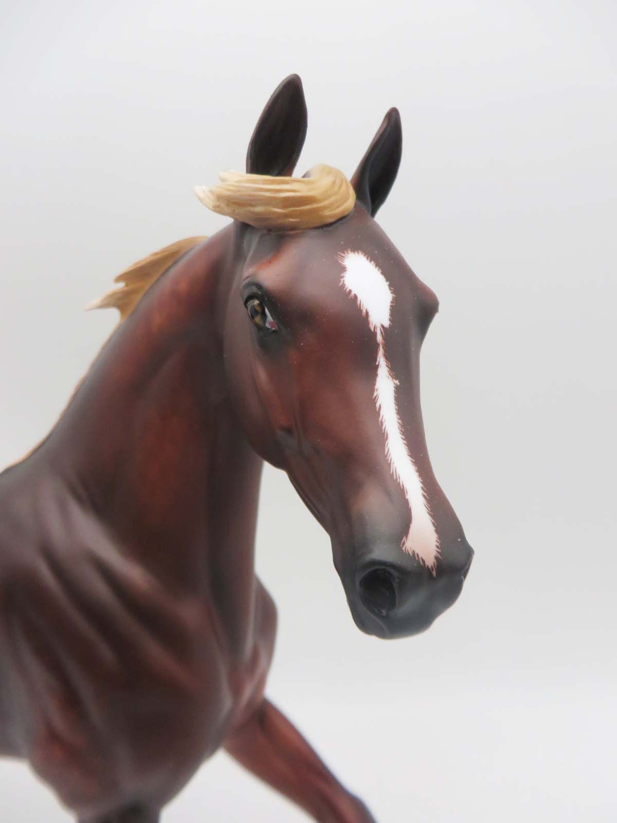 Tanana-OOAK Dark Dapple Sorrel Arabian Mare by Sheryl Leisure-Best Offer 4/24/23