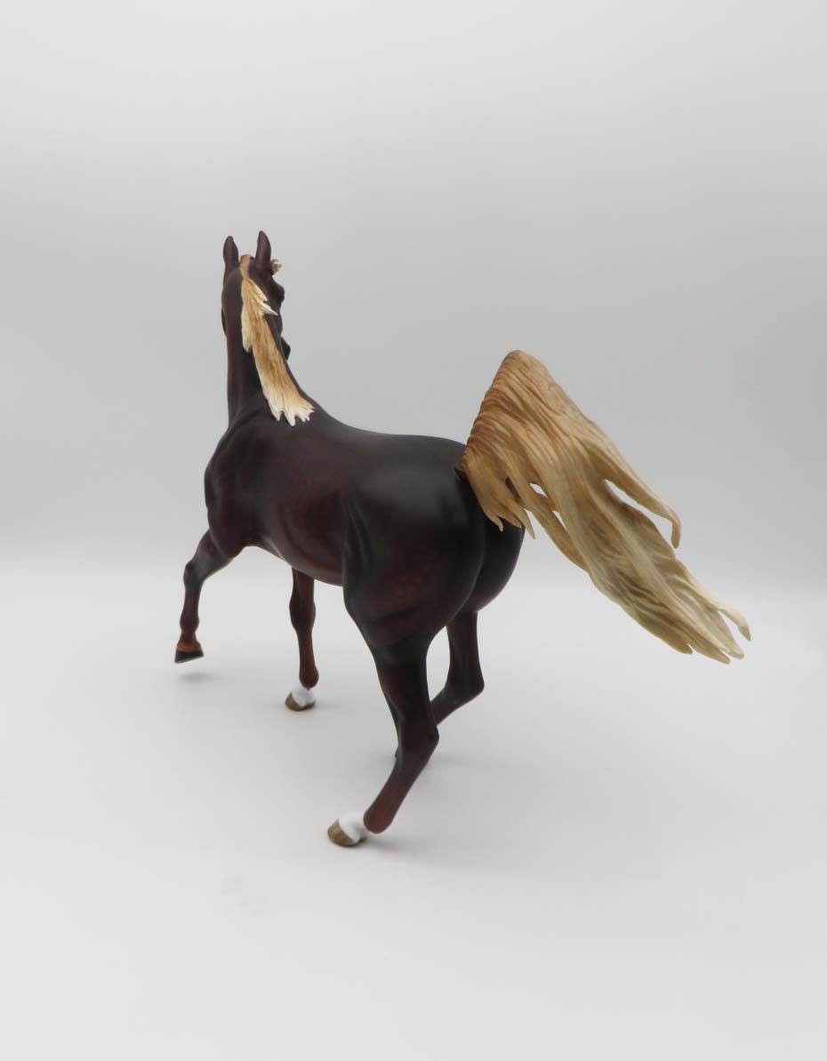 Tanana-OOAK Dark Dapple Sorrel Arabian Mare by Sheryl Leisure-Best Offer 4/24/23