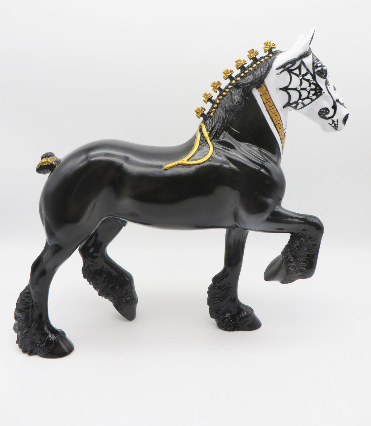 Tarantula-OOAK Sugar Skull Trotting Drafter Painted by Dawn Quick - MM22