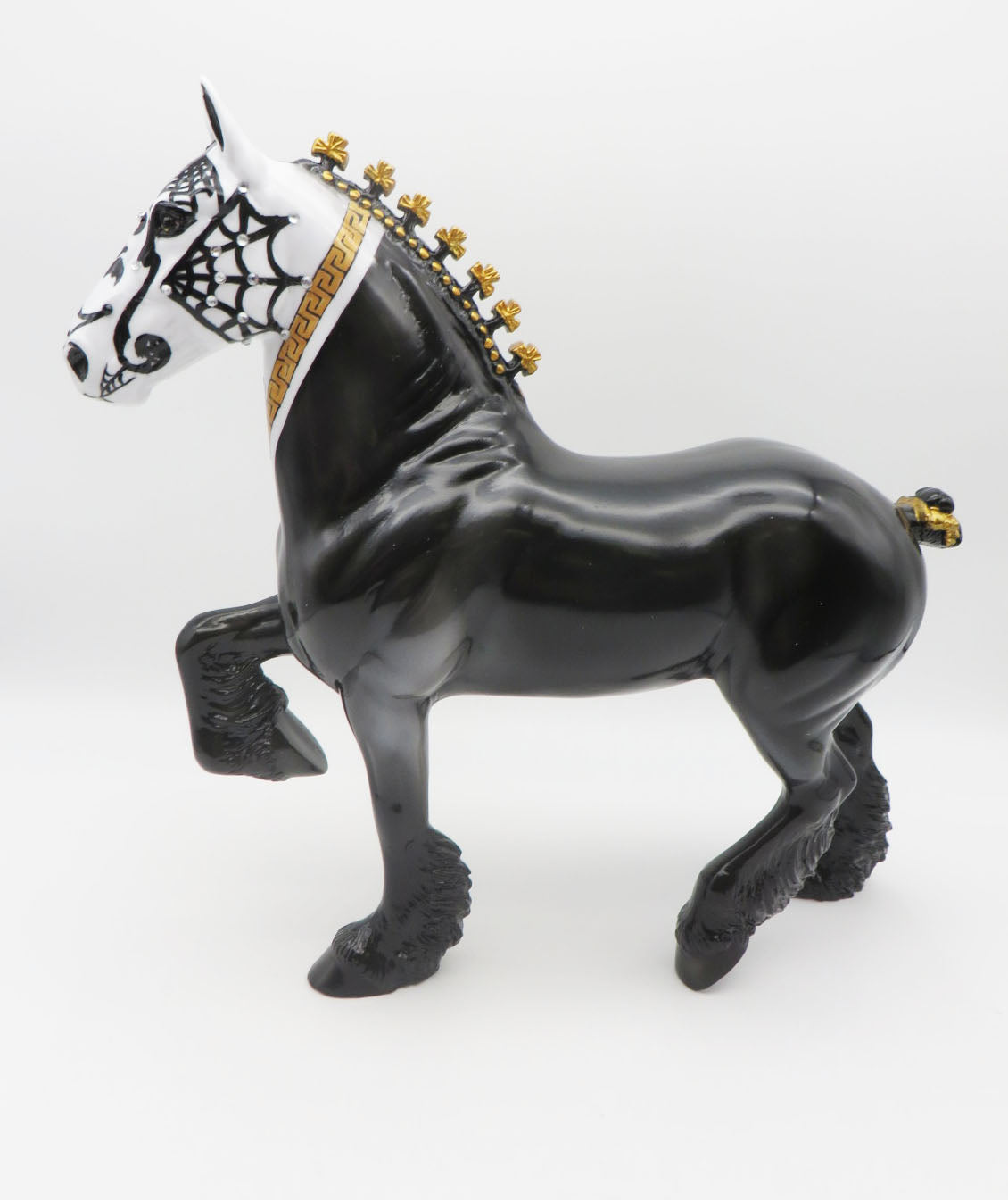 Tarantula-OOAK Sugar Skull Trotting Drafter Painted by Dawn Quick - MM22