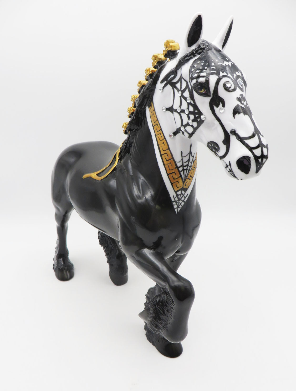 Tarantula-OOAK Sugar Skull Trotting Drafter Painted by Dawn Quick - MM22