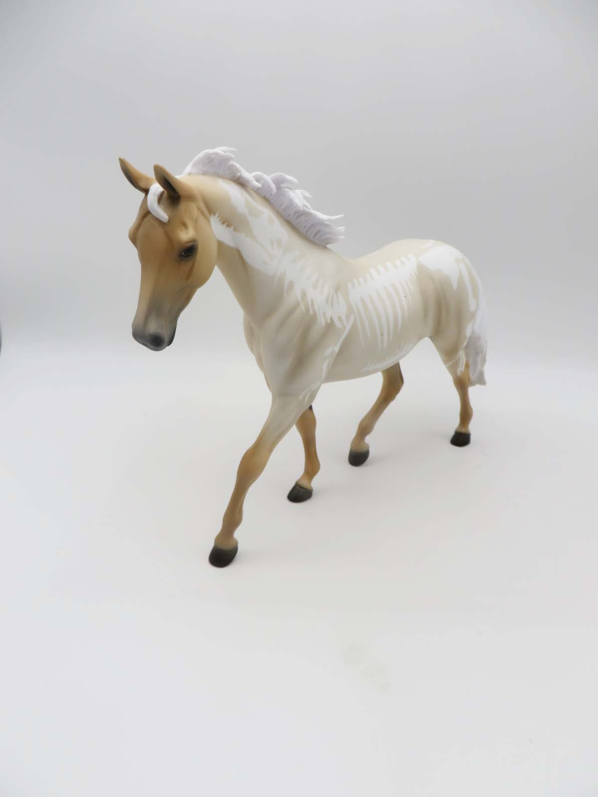 SAMPLE of Tate with Bones Palomino Roan with Young T Rex Bones By Ellen Robbins