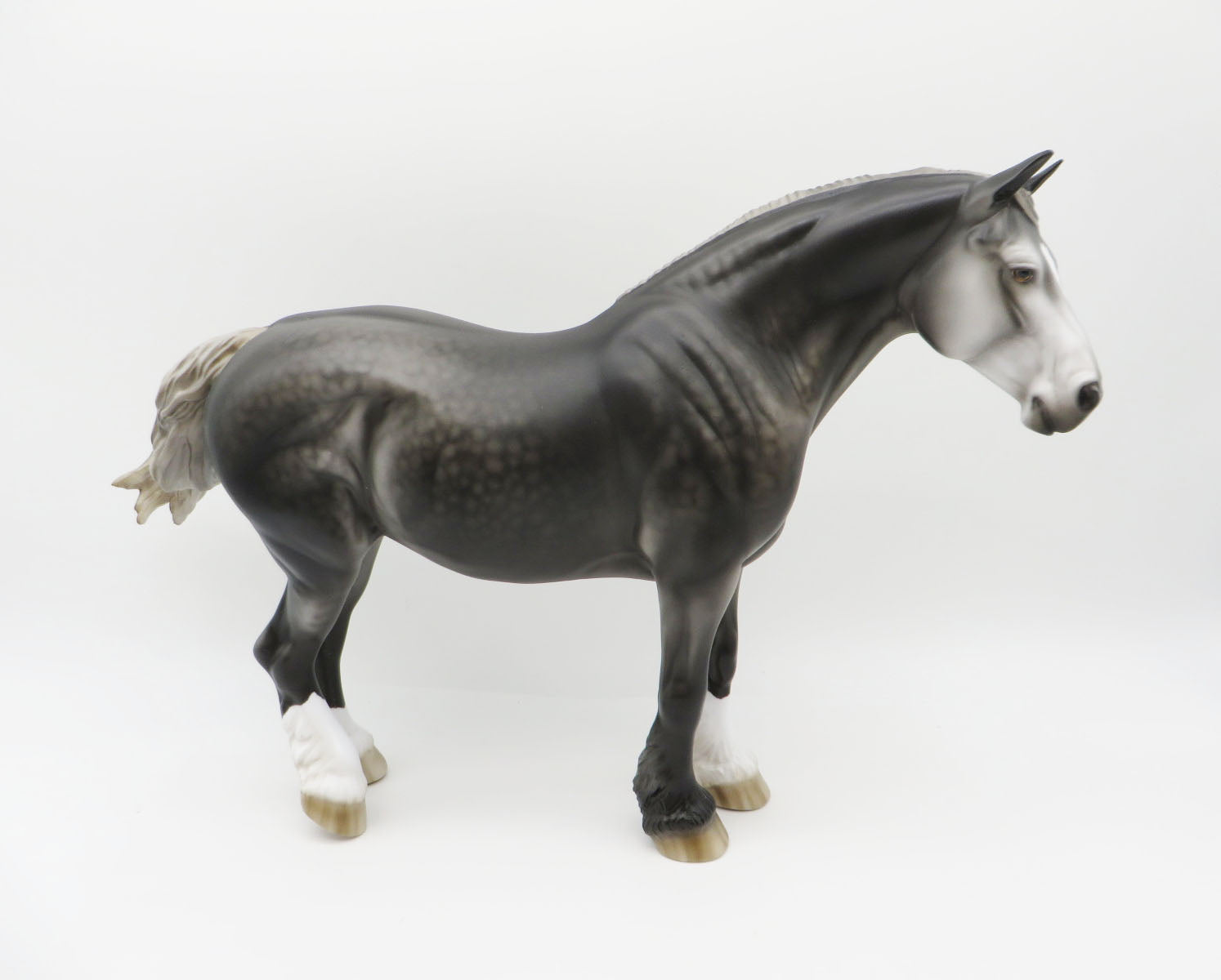 Tattle Tail Grey - OOAK - Dappled Grey Heavy Draft by Jess Hamill - Best Offers 1/16/23