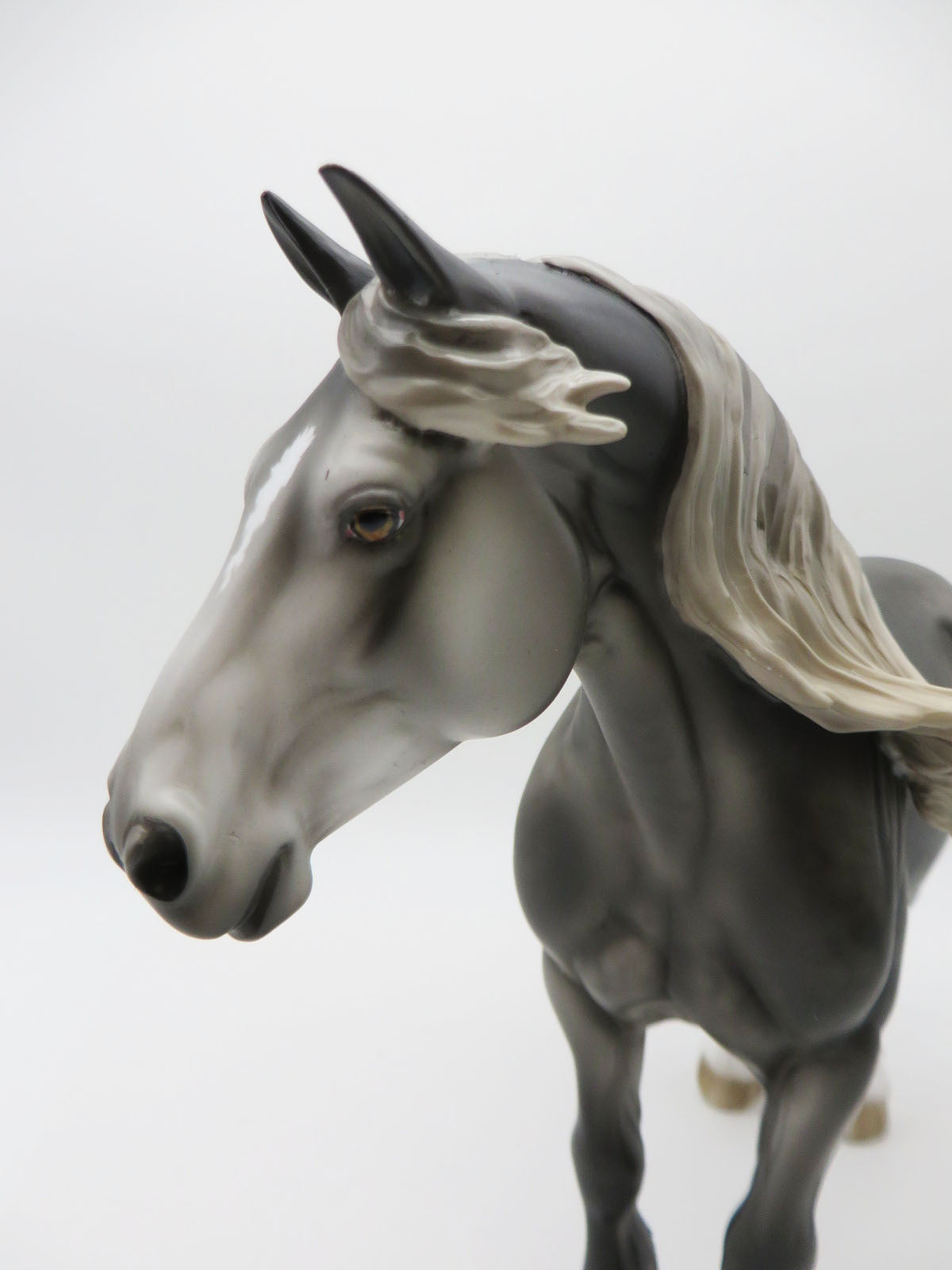 Tattle Tail Grey - OOAK - Dappled Grey Heavy Draft by Jess Hamill - Best Offers 1/16/23