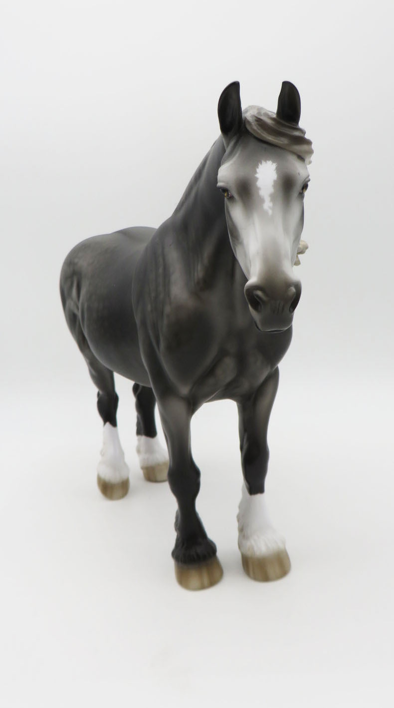 Tattle Tail Grey - OOAK - Dappled Grey Heavy Draft by Jess Hamill - Best Offers 1/16/23