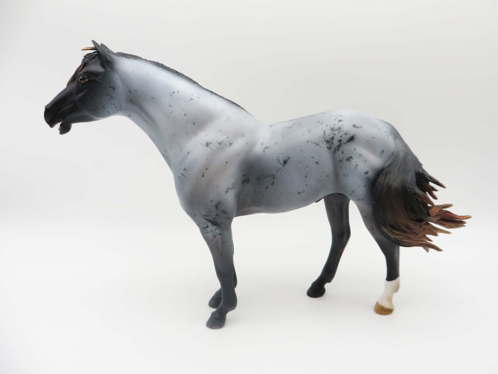 Tzagan - OOAK - Blue Roan with Sunburnt Tail and Mane Mustang Stallion By Myla Pearce - SHCF23 Best Offer