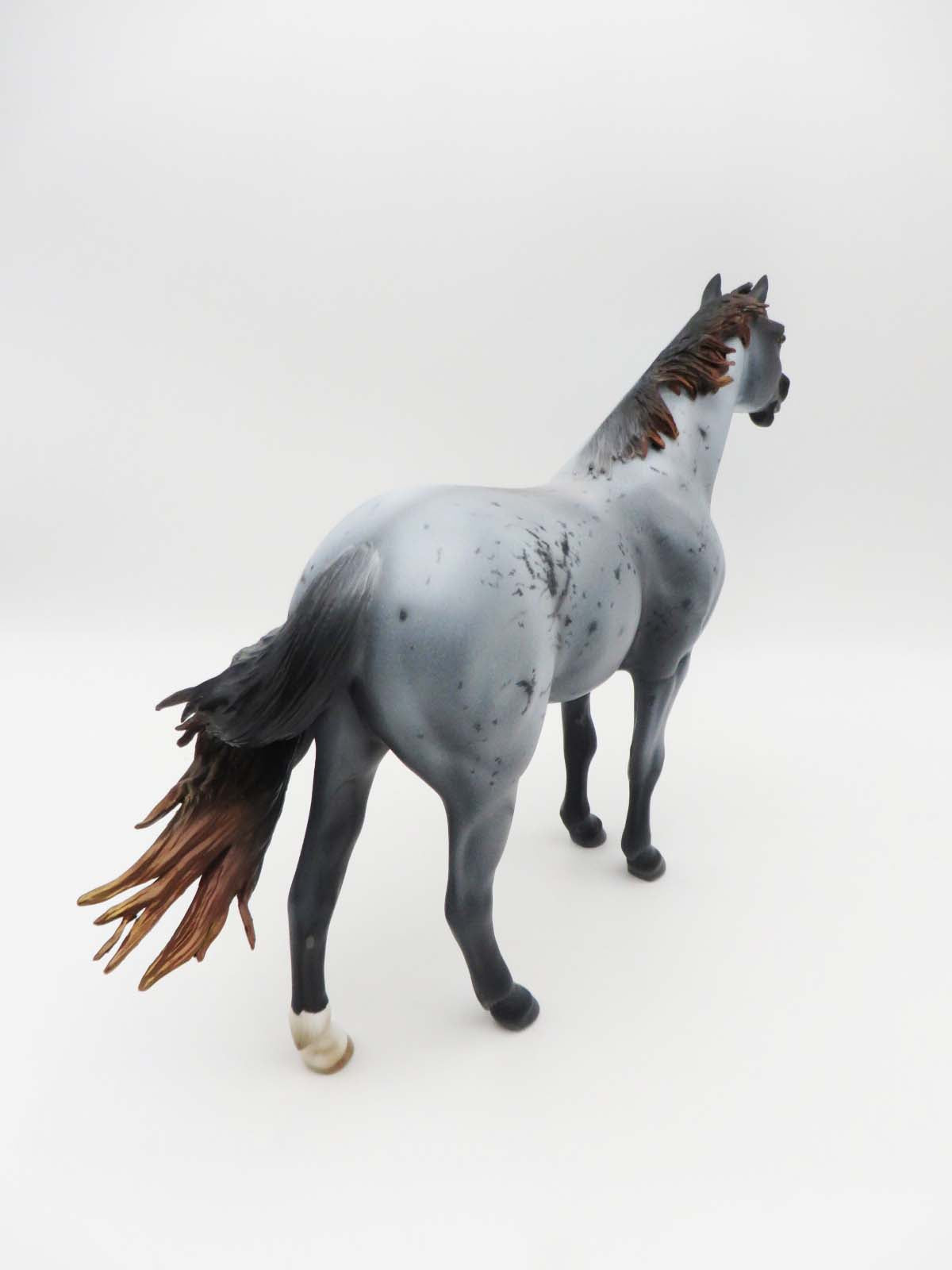Tzagan - OOAK - Blue Roan with Sunburnt Tail and Mane Mustang Stallion By Myla Pearce - SHCF23 Best Offer