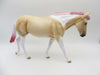 SAMPLE of Teeter - Palomino Paint Mule with Dyed Pink Mane and Tail By Angela Marleau