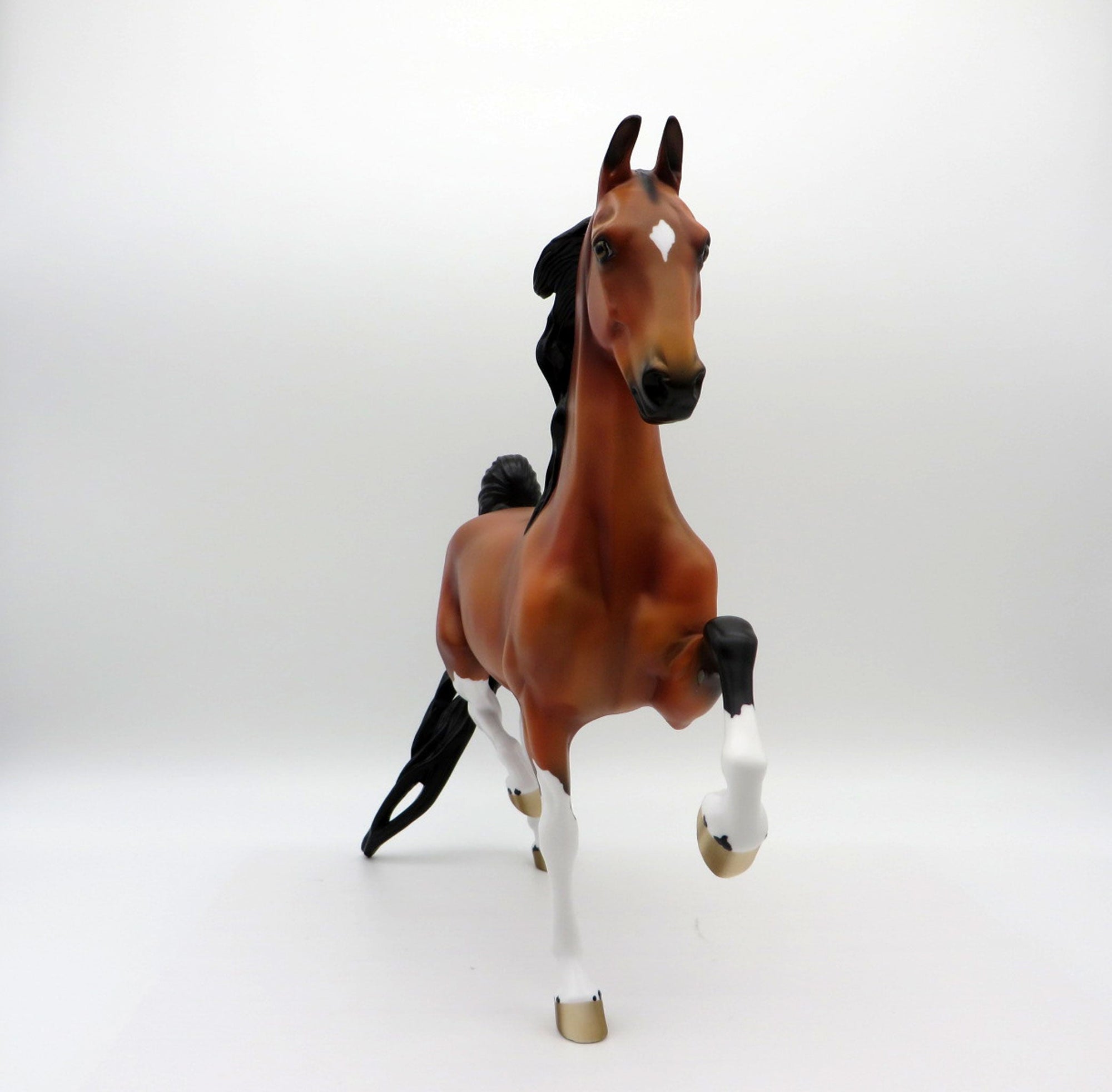 Tennyson-OOAK Bay Saddlebred Painted By  Ellen Robbins EQ 2021