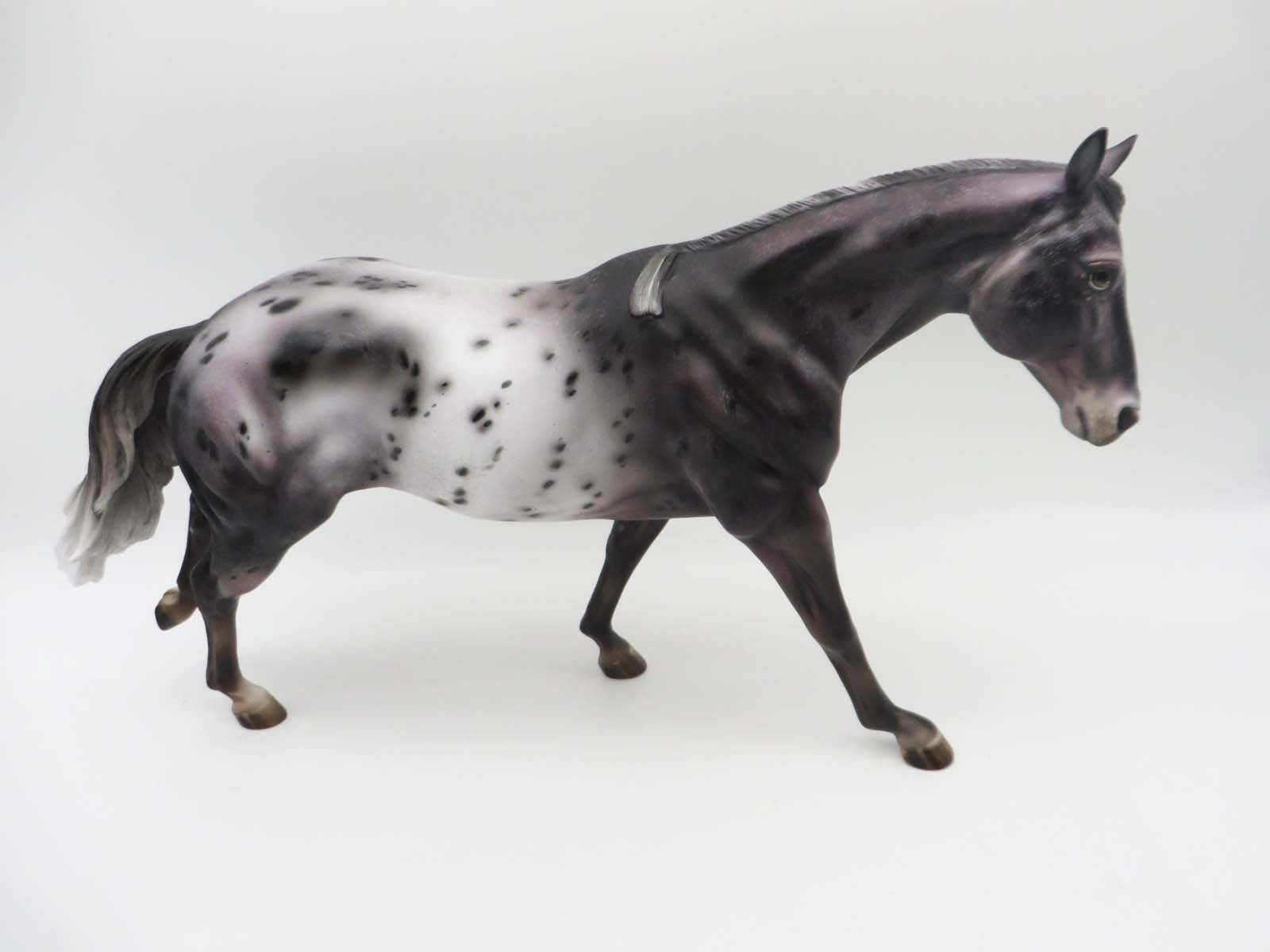Texas Jack-OOAK Grey Appaloosa Running Stock Horse by Julie Keim SHCF23 Best Offer