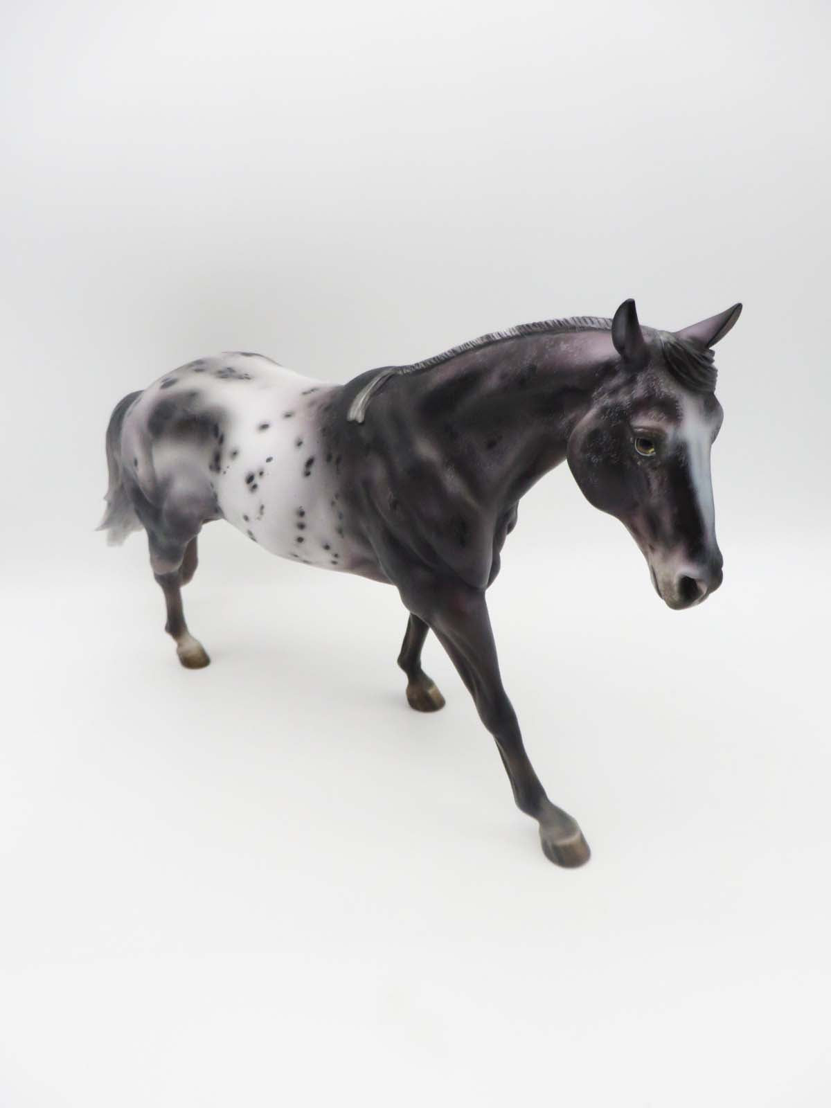 Texas Jack-OOAK Grey Appaloosa Running Stock Horse by Julie Keim SHCF23 Best Offer