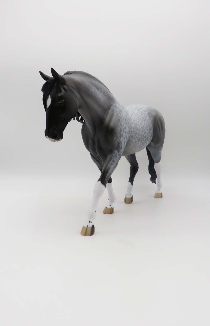 Thunder In The Rain - OOAK - Lacy Blue Roan Irish Draught By Ellen Robbins - Best Offers 2/20/23