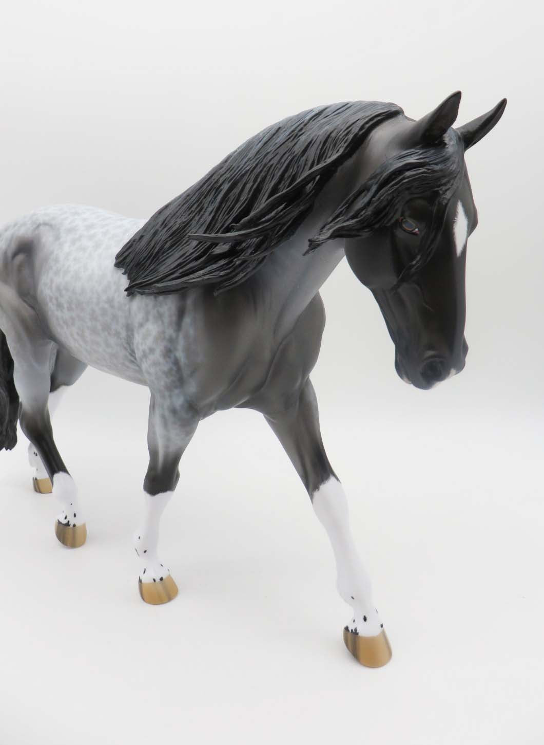 Thunder In The Rain - OOAK - Lacy Blue Roan Irish Draught By Ellen Robbins - Best Offers 2/20/23