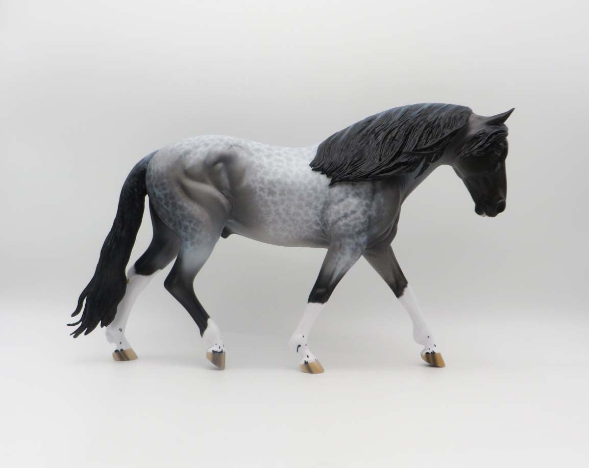 Thunder In The Rain - OOAK - Lacy Blue Roan Irish Draught By Ellen Robbins - Best Offers 2/20/23