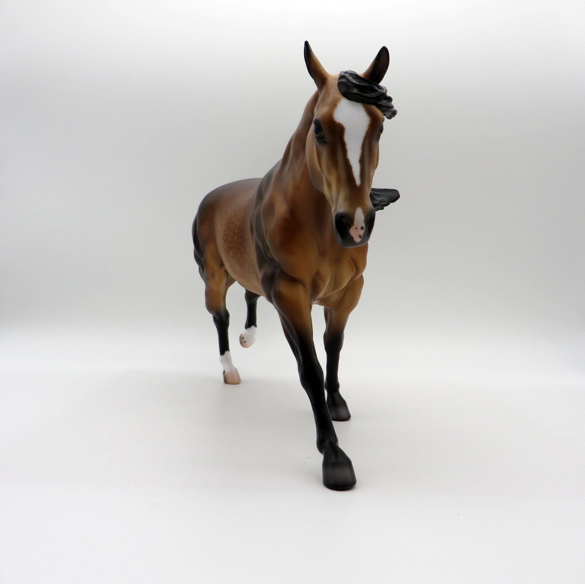 Tigris-OOAK Dapple Bay Running Stock Horse By Caroline Boydston 5/17/21