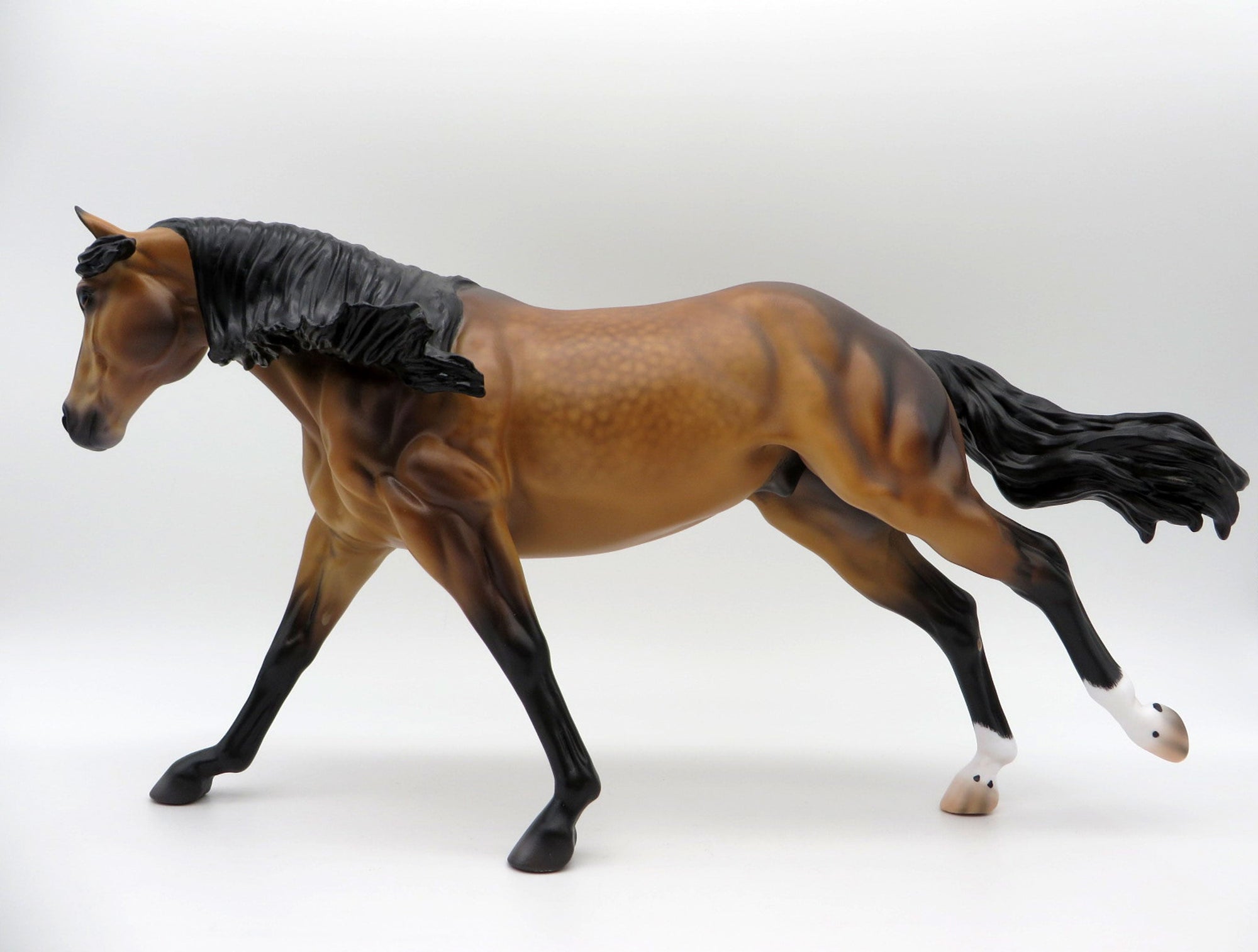 Tigris-OOAK Dapple Bay Running Stock Horse By Caroline Boydston 5/17/21