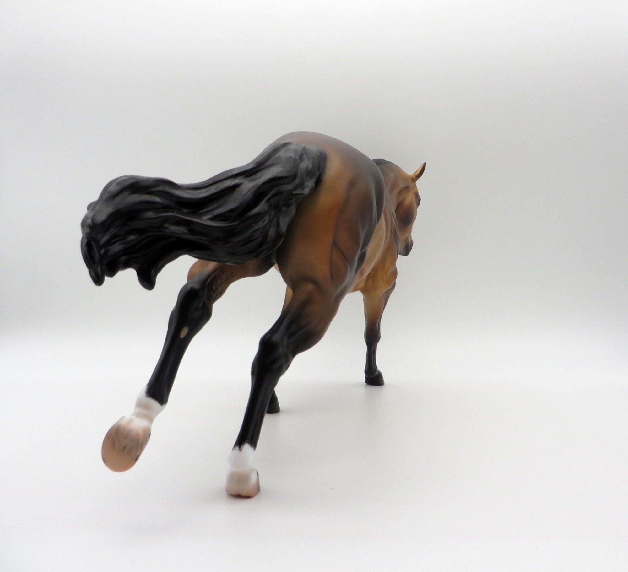 Tigris-OOAK Dapple Bay Running Stock Horse By Caroline Boydston 5/17/21