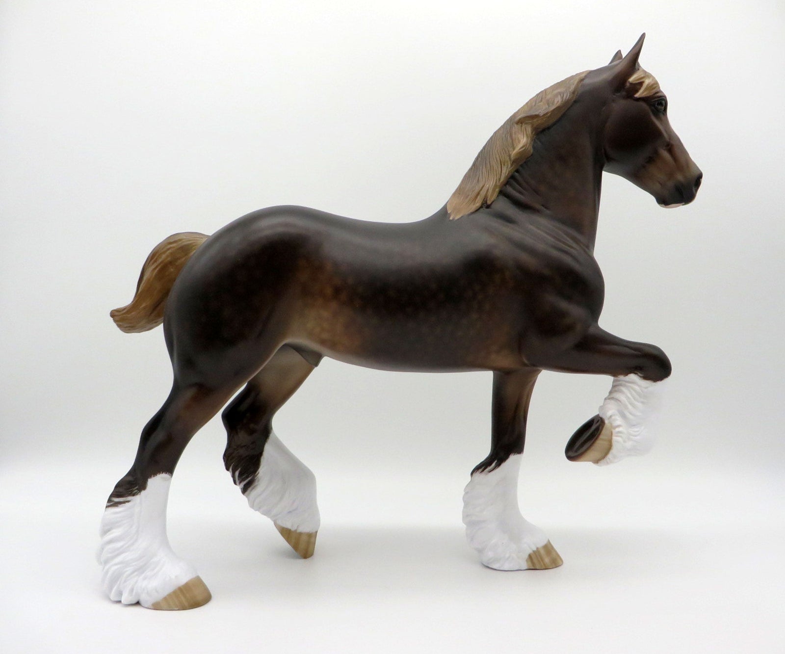 Tilt A Whirl-OOAK Chestnut Trotting Drafter Painted By Sheryl Leisure  5/24/21