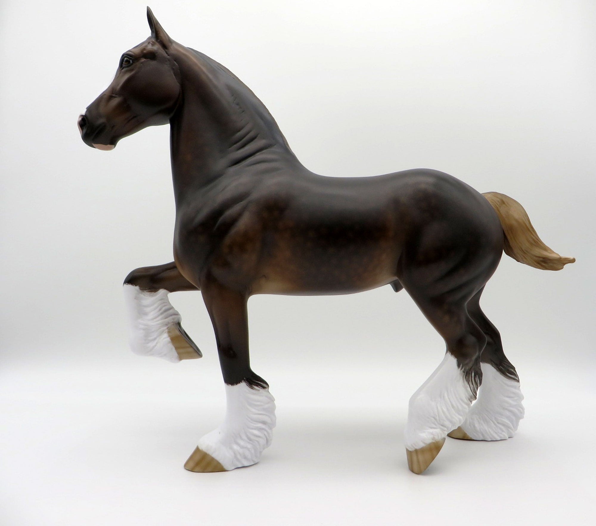 Tilt A Whirl-OOAK Chestnut Trotting Drafter Painted By Sheryl Leisure  5/24/21