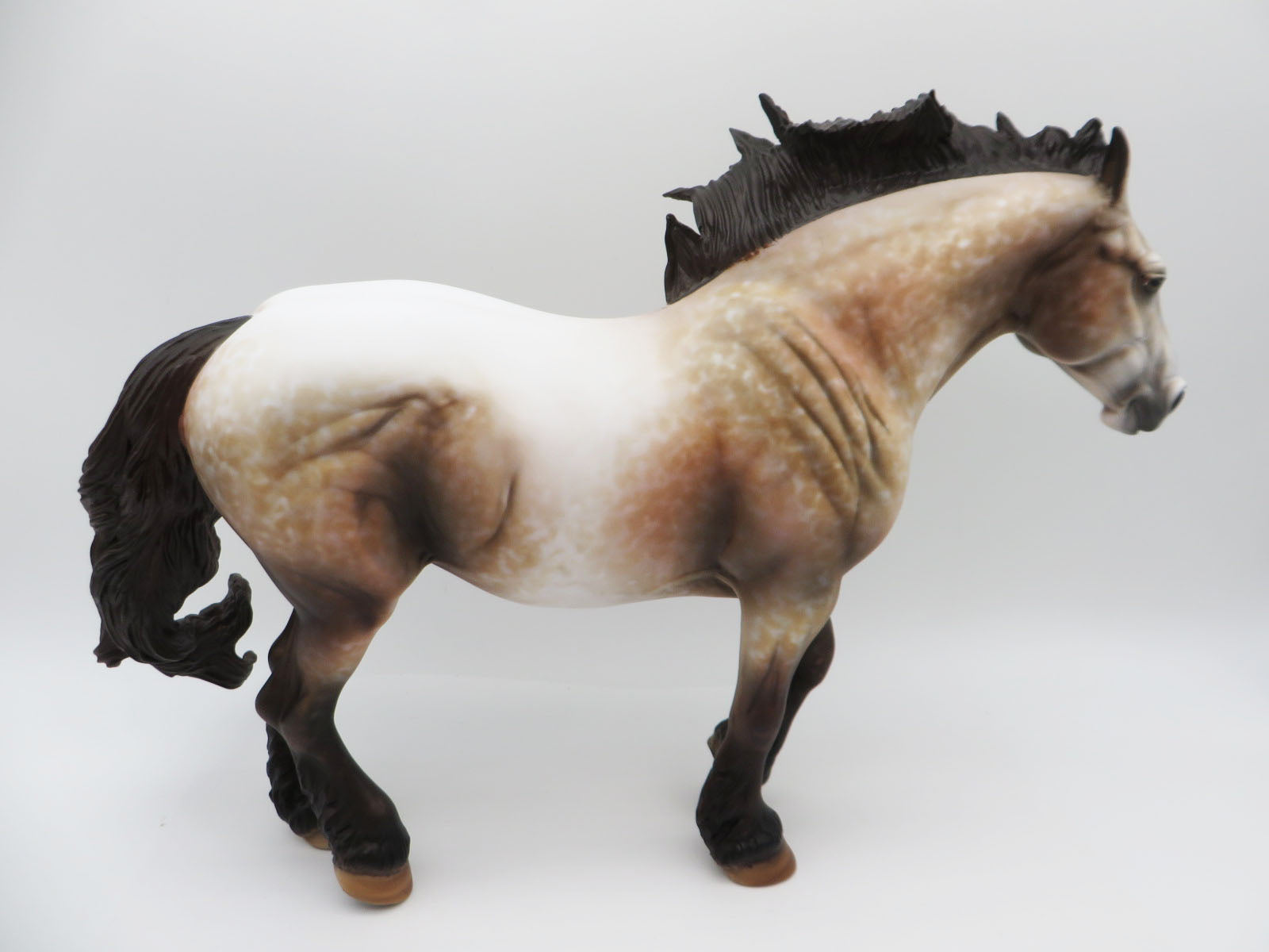 Toboggan - BEST OFFER - OOAK - Roan Heavy Draft Horse By Al Katt - Christmas Tails 2022 - CT22