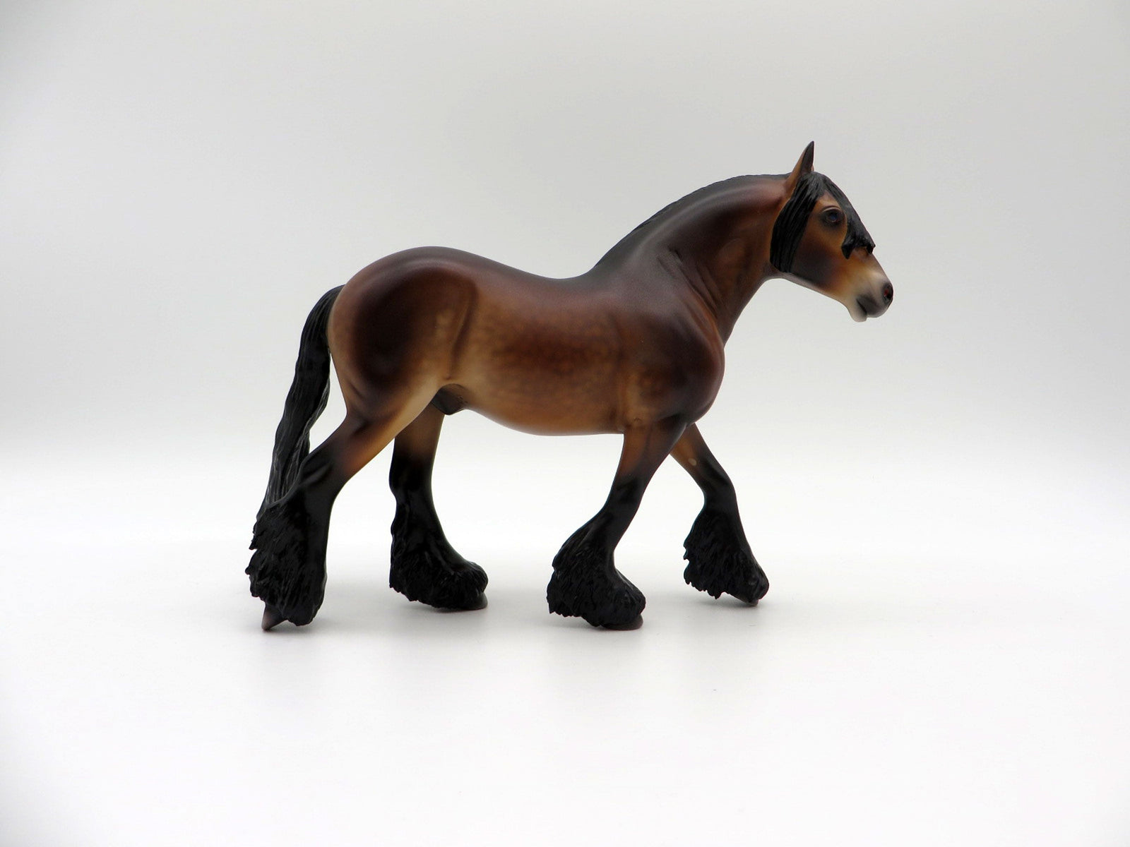 Tocantins-OOAK Dapple Bay Pebbles Trotting Draft Painted By Caroline Boydston