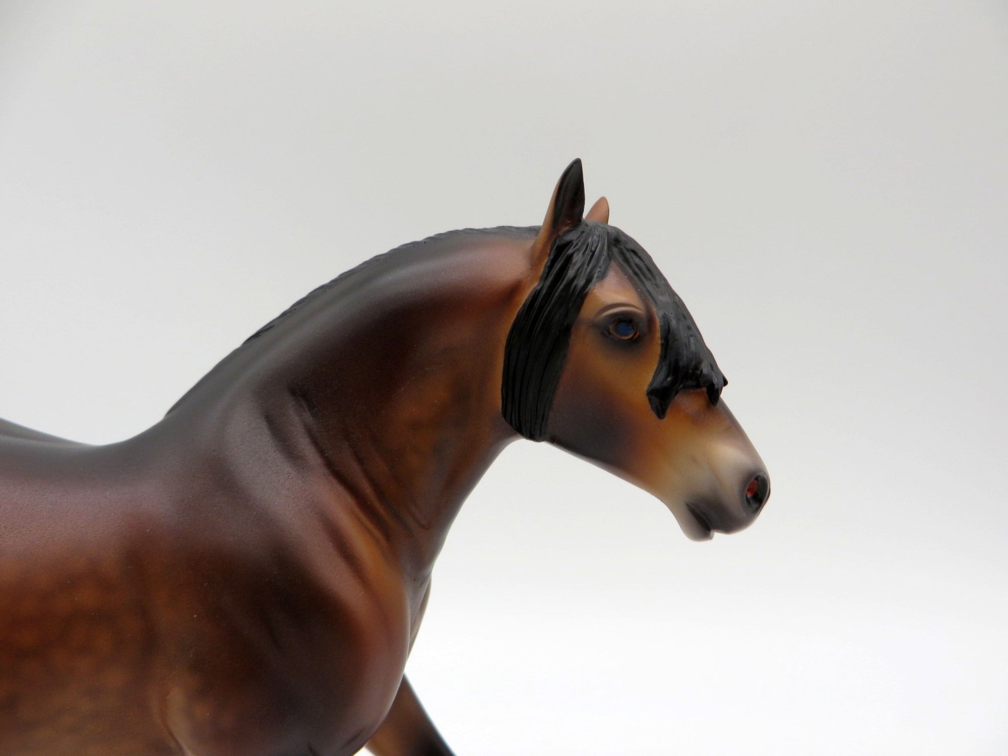 Tocantins-OOAK Dapple Bay Pebbles Trotting Draft Painted By Caroline Boydston