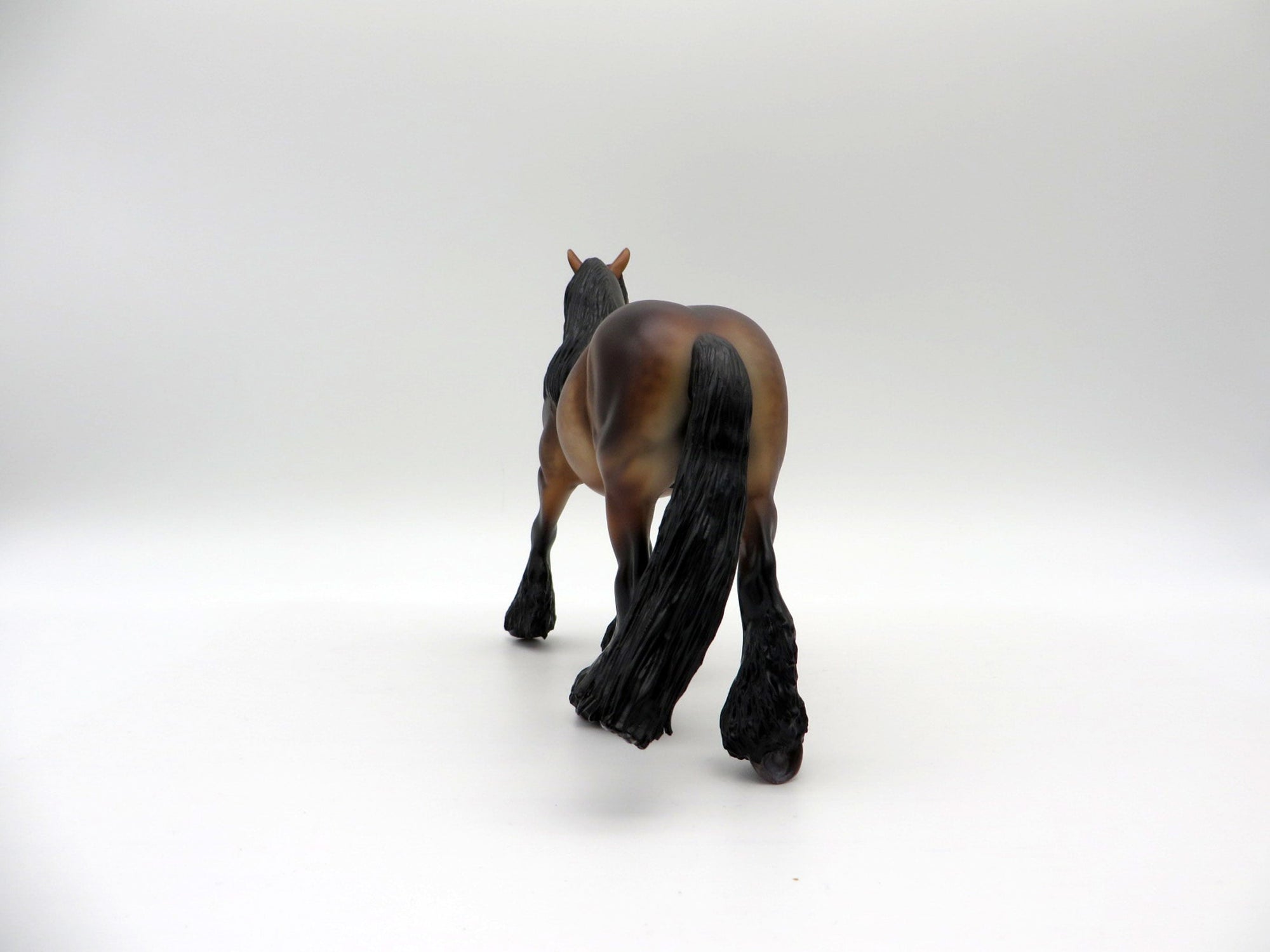 Tocantins-OOAK Dapple Bay Pebbles Trotting Draft Painted By Caroline Boydston