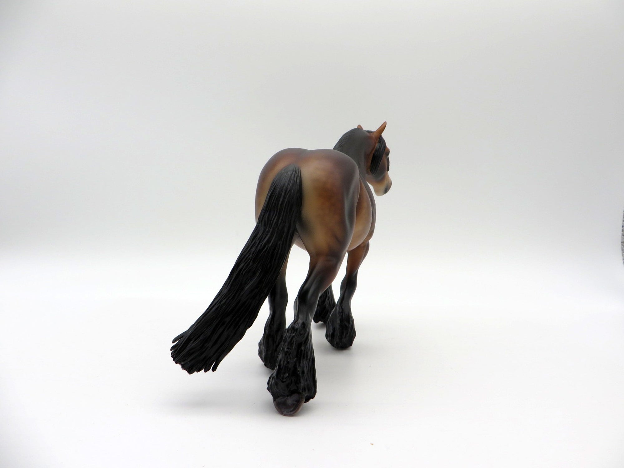 Tocantins-OOAK Dapple Bay Pebbles Trotting Draft Painted By Caroline Boydston