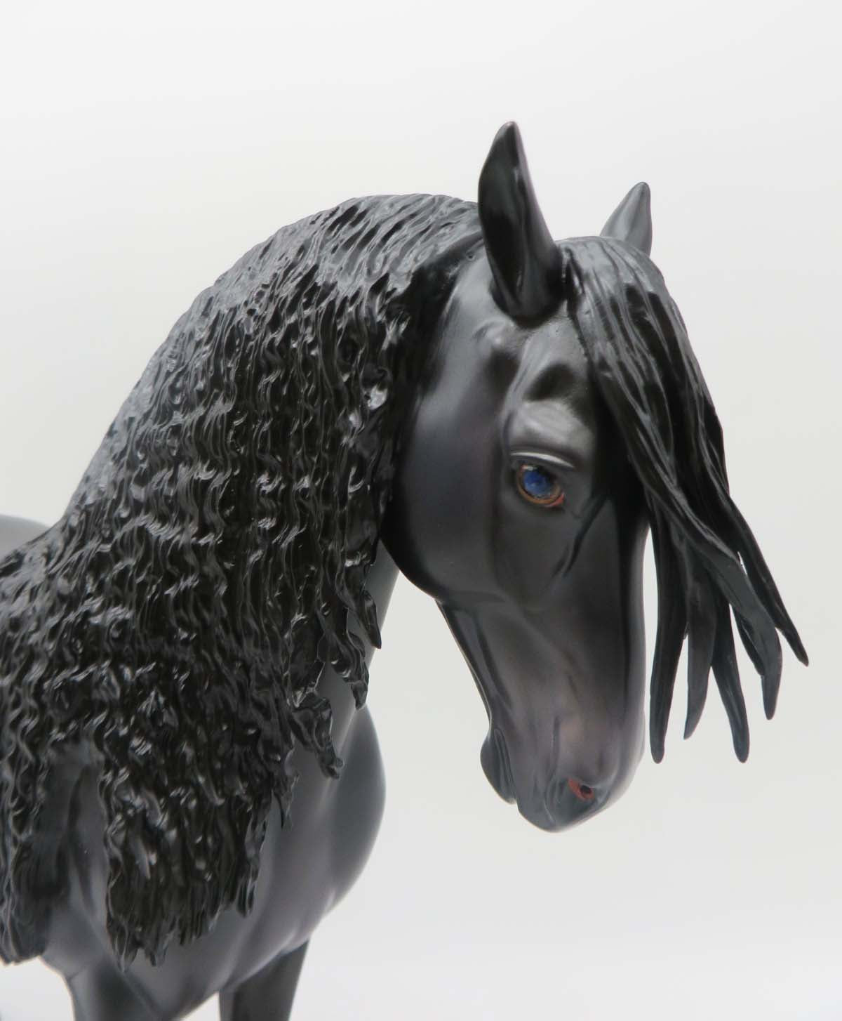 Townsend- OOAK -Dapple Black Freisian- By Caroline Boydston Best Offer 3/27/23