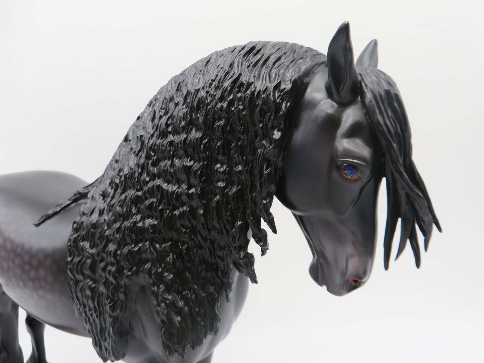 Townsend- OOAK -Dapple Black Freisian- By Caroline Boydston Best Offer 3/27/23