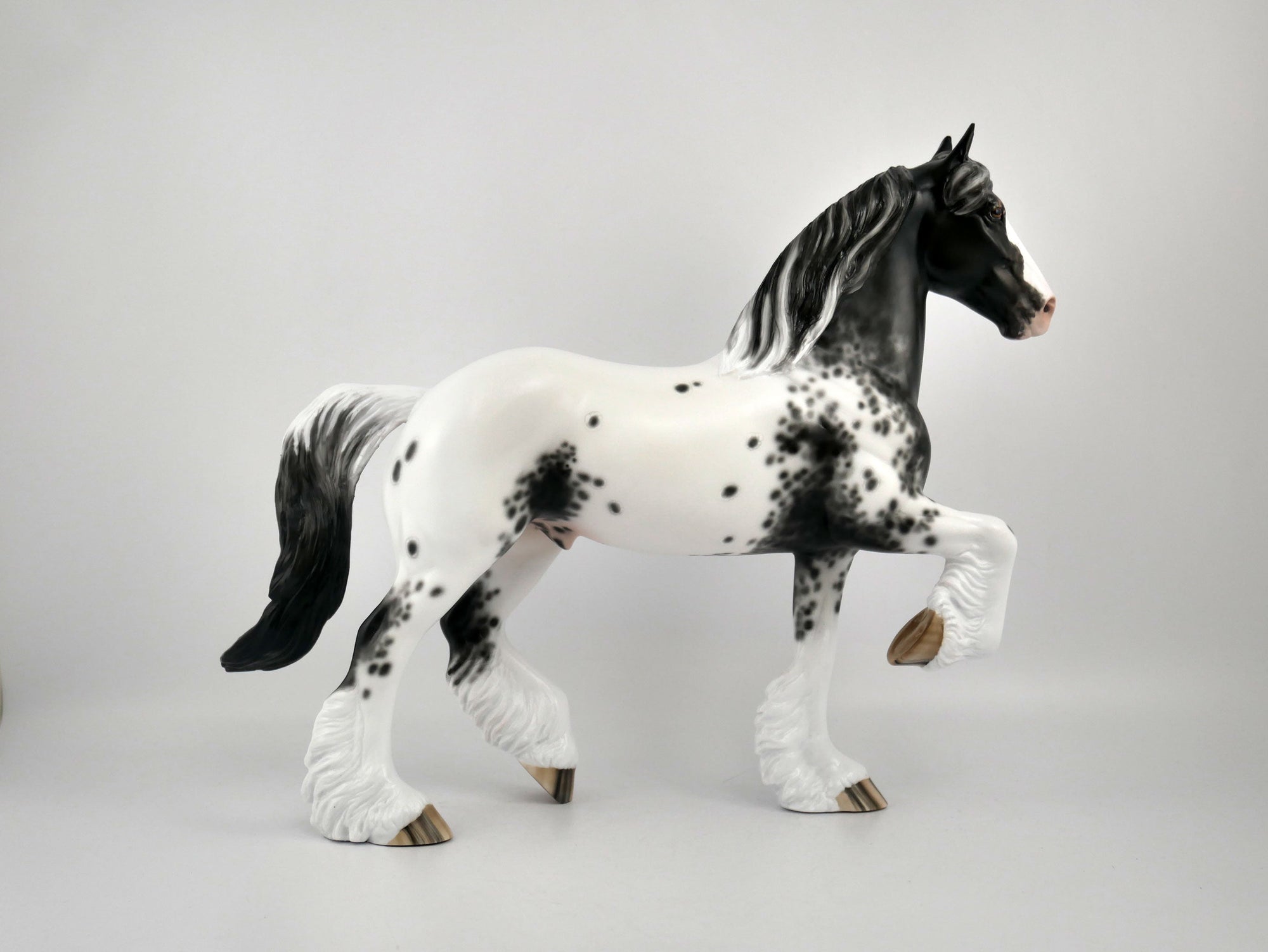 TRAHEM-OOAK BLACK APPALOOSA TROTTING DRAFTER BY SHERYL LEISURE 11/17/20