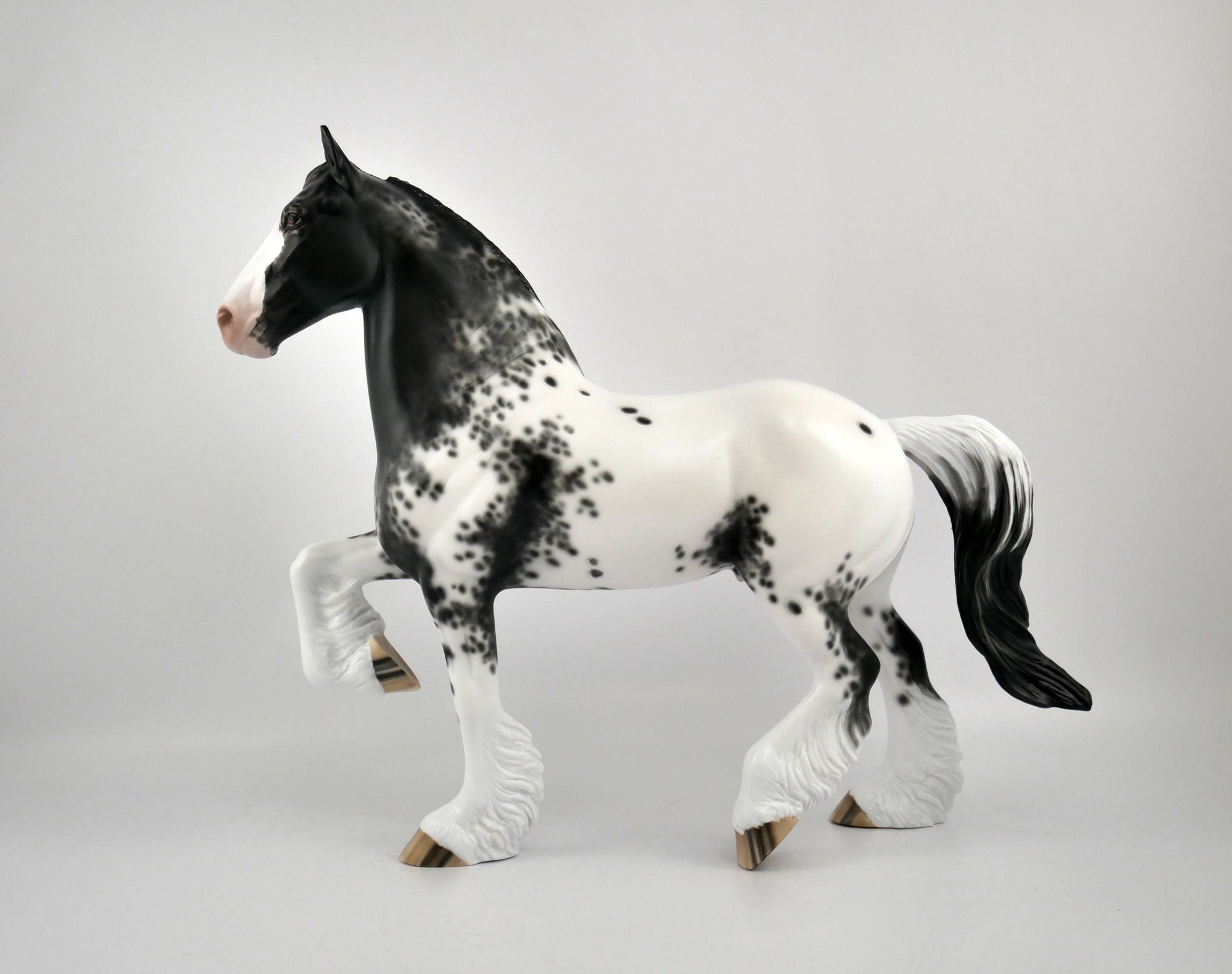 TRAHEM-OOAK BLACK APPALOOSA TROTTING DRAFTER BY SHERYL LEISURE 11/17/20