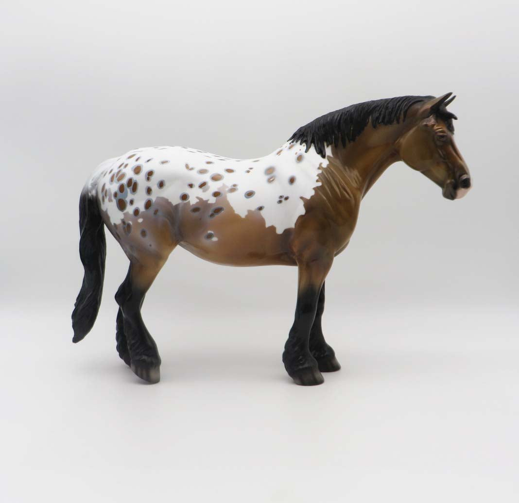 Leather & Lace - OOAK Flaxen Chestnut Appaloosa Heavy Draft By Dawn Quick - SHCF23