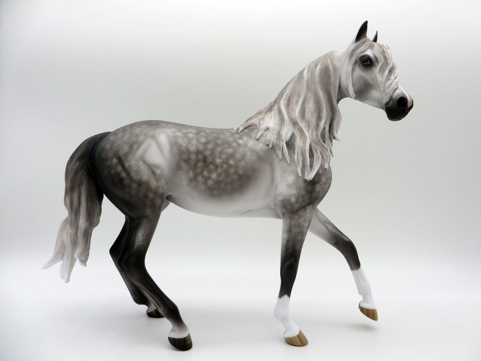 Treat Dreams-OOAK Dapple Grey Arabian Mare Painted By Sheryl Leisure 6/14/21